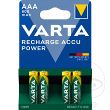 Akku-Gerätebatterie Micro AAA Varta 4er Blister Recharge Accu Power