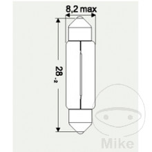 Lampe 6V3W SV7-8 JMP Inhalt 1 Stück 8.2X28MM