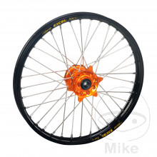 komplett Rad 21-1.85 Haan Wheels Felge schwarz Nabe orange