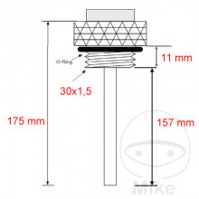 Öltemperatur Direktmesser JMP 30X1.5 mm Alternative: 7091317
