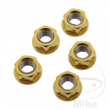 Mutter Kettenrad Satz JMP Bolt M10 x 1.25 mm Alu Racing gold
