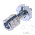 CABLE ADJUSTER SLOTTED JMP M8X1.00 LENGTH: 38MM SILVER