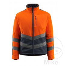 Jacke Fleece Mascot Größe XL Warnschutz orange / schwarz-blau