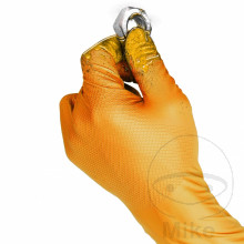 Einmalhandschuhe orange Grippaz NBR Inhalt 50 Stück Größe M