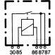 Schließerrelais 24V 20A 5-polig  mit Halter