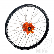 komplett Rad 21-1.60 Haan Wheels Felge A60 schwarz Nabe orange