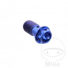 Hohlschraube einfach M10 x 1.25 Titan Racing blau