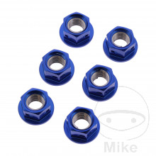 Mutter Kettenrad Satz JMP Bolt M8X1.25 mm Alu Racing blau