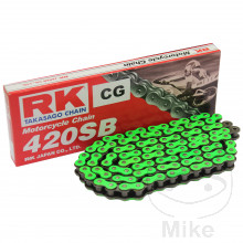 RK Standardkette neongrün 420SB/130 Kette offen mit Clipschloss