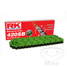 RK Standardkette grün 420 SB/130 Kette offen mit Clipschloss