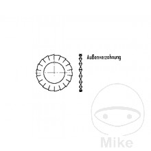 Fächerscheibe verzinkt M8 6798A Packung 100 Alternative: 4790122