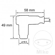 Zündkerzenstecker CR2 rot NGK mit Kabel Racing