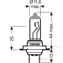 Lampe H7 12V55W Osram Ultra Life   JMP 1590120