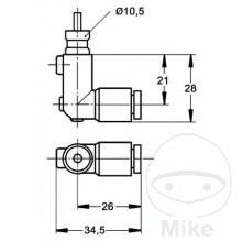 EV 3-weiß ENTLASTUNGSVENTIL für DRUCKSCHALTER MDR 3