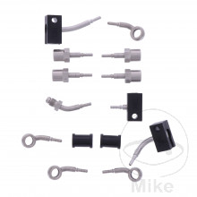 Bremsschlauch Stahlflex Kit Anschluss silber 6-teilig
