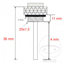 Öltemperatur Direktmesser JMP 20X1.5 mm Alternative: 7091028