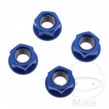 Mutter Kettenrad Satz JMP Bolt M10 x 1.25 mm Alu Racing blau