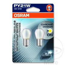 Lampe 12V21W BAU15S Osram 2 BLI Diadem chrom