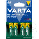 Akku-Gerätebatterie Mignon AA Varta 4er Blister Recharge Accu Power
