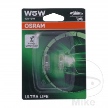 Lampe 12V5W W2.1X9.5D Osram 2 BLI JMP 1590136