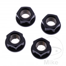 Mutter Kettenrad Satz JMP Bolt M10 x 1.25 mm Alu Racing schwarz