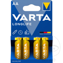 Gerätebatterie Mignon AA Varta 4er Blister Longlife