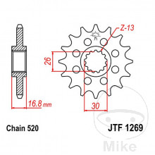 Racing-Ritzel 16Z Teilung 520 feinverzahnt Innendurchmesser 26/30
