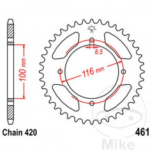 Kettenrad 48Z Teilung 420 Innendurchmesser 100 Lochkreis 116