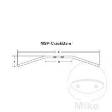 Lenker Stahl schwarz mit Kabelkerbe 1 Zoll Fehling MSP CRACKBAR