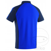Polo-Shirt Mascot Größe L kornblau/schwarz-blau