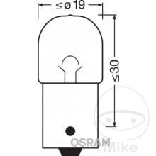 Lampe 12V 10W BAU15S Osram JMP 1590319
