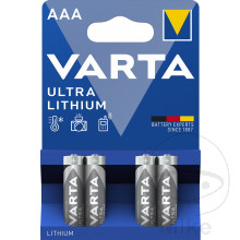 Gerätebatterie Micro AAA Varta 4er Blister Ultra Lithium-Ionen