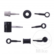 Bremsschlauch Stahlflex Kit Anschluss schwarz 3-teilig