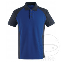 Polo-Shirt Mascot Größe S kornblau/schwarz-blau