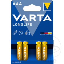 Gerätebatterie Micro AAA Varta 4er Blister Longlife