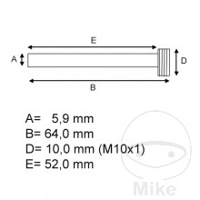 Gleitstift Satz Bremsklotz Tourmax 