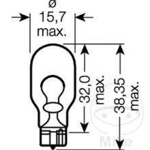 Lampe 12V16W W2.1X9.5 Osram JMP 1590151