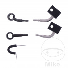 Bremsschlauch Stahlflex Kit Anschluss schwarz 2-teilig