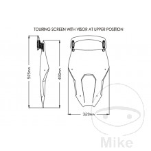 Touringscheibe Visor Puig rauchgrau