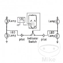 Blinkrelais elektrisch JMP 12V 7 polig