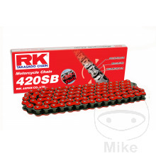 RK Standardkette rot 420 SB/130 Kette offen mit Clipschloss