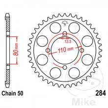 Kettenrad 46Z Teilung 530 Innendurchmesser 080 Lochkreis 110
