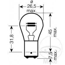 Lampe 6V21/5W JMP BAY15D Inhalt 10 Stück