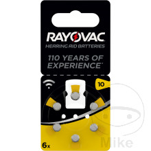 Gerätebatterie V10 Rayovac 6er Blister Hearing Aid
