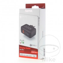 Ladegerät 230V Hama 4-Fach QC 3.0 USB 3A 33W