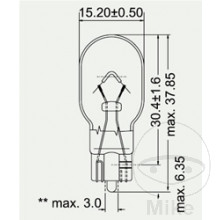 Lampe 12V16W JMP W2.1X9.5D Inhalt 1 Stück