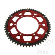 Kettenrad Dual 55Z Teilung 428 rot ZF Innendurchmesser 108 Lochkreis 123
