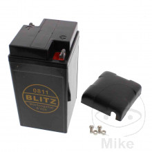 Batterie Motorrad 0811 Gel schwarz 6V mit Deckel Blitz
