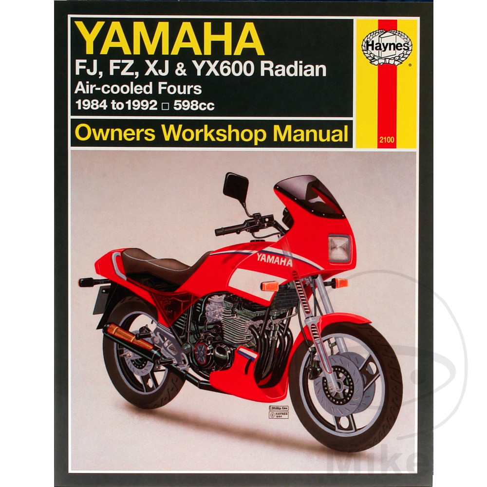 HAYNES REPAIR MANUAL YAMAHA FJ, FZ, XJ & YX600 RADIAN 1984 - 1992