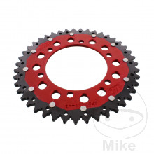 Kettenrad Dual 43Z Teilung 520 rot ZF Innendurchmesser 110 Lochkreis 130